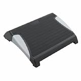 SAFCO PRODUCTS / Restase adjustable footrest, black with silver accents. / SAF2120BL / Sold as 1 Each / Mfr Part # 2120BL \*/ Restase adjustable footrest, black with silver accents.