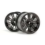 3173 8-Spoke Whl Blck Chrome 83x56mm (2) by Thunder Tiger