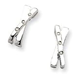 Silver .06ct. Diamond Crossover Earrings QW169 QG