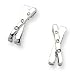 Silver .06ct. Diamond Crossover Earrings QW169 QG