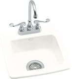 KOHLER K-6015-1-0 Gimlet Self-Rimming Entertainment Sink, White