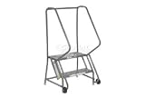 2 Step Tilt And Roll Ladder - Perforated Step - 24W Step