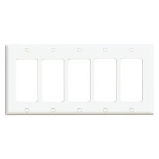 5-Gang Decora-Style Wall Plate (White)