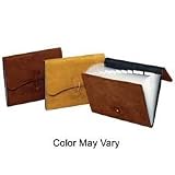 13-Pocket File,with Elastic Closure,Letter,Suede,Chocolate/Tan (GLW83757)