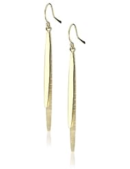 Shaesby "Cypress" 14k Yellow Gold Textured Spikes Earrings