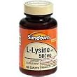 L-Lysine HCl 500 mg Caplets, by Sundown - 100 Caplets