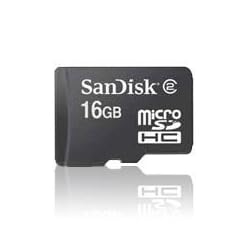 SanDisk microSDHC 16GB Speicherkarte (TransFLASH)