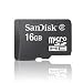 SanDisk microSDHC 16GB Speicherkarte (TransFLASH)