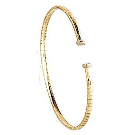 14K Gold Omega Cuff, 2.3mm wide by 