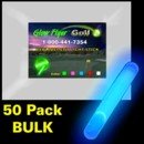 Blue Replacement Glow Sticks For The Glow Flyer Golf Ball (50/Pack)