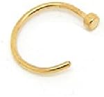 DDU(TM) 1 Pcs Gold- Cool Unisex Stainless Steel Nose Stud Nose Ring Nose Hoop Earring
