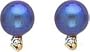 14K Gold Black Pearl & Diamond Earrings Jewelry 6mm
