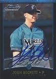 Josh Beckett, Kane County Cougars - Marlins Affiliate Autographed Card