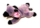 TY Beanie Baby - LEFTY the Donkey (Original Release - 4th Gen hang tag)