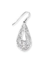 Sterling Silver Filigree Earrings QE6"