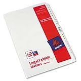 AVERY-DENNISON / Avery style legal side tab dividers, tab titles 26-50, 11 x 8-1/2, 26/set / AVE1137...