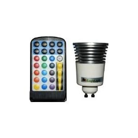Color Changing LED Light Bulb and Remote (GU10 Base)