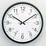 12-1/2 Diameter 24-Hour Round Wall Clock, Black Case (UNV10441)