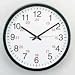 UNIVERSAL OFFICE PRODUCTS 24-Hour Round Wall Clock, 12-1/2in, Black, 1 AA Battery