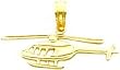 14K Gold Helicopter Pendant