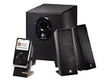 Logitech X-240 - Portable speakers with digital player dock for iPod - 25 Watt (Total) - black