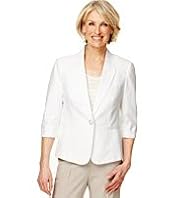 Classic Collection Cotton Rich 1 Button Jacket with Linen