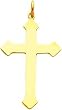 14K Gold Engraveable Cross Charm