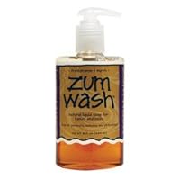 Indigo Wild Zum Wash Natural Hand & Body Liquid Soap, Frankincense & Myrrh, 8 Fluid Ounces