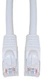 10 Ft Molded Snagless Ethernet Network Patch Cable Cord Rj45 Cat5e White for Internet Routers and Gaming