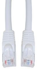 CAT6, UTP, with Molded Boot, 500MHz, White, 25 ft