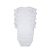 BabySafe Babywear 4pk Unisex White Short-Sleeve Bodysuits (Size 0-3 months) Great Gift