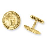 Gold Tone Cross Cuff Links