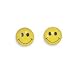 Smiley Face Post Stud Sterling Silver Earrings