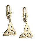 14k Gold Trinity Knot Drop Earrings - CLEARANCE - Made in Ireland