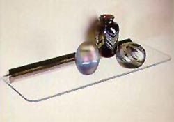 Childrens Toyshop  Tools & Hardware : 6" x 18" Chrome Glass Shelf & Anchor Kit