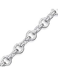 Sterling Silver 8.75 Inch Polished Fancy Link Toggle Bracelet - 8.75 Inch