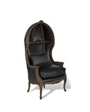 Balloon Chair Black Leather