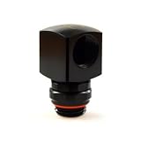 Enzotech 90 Degree Angle G1/4 Thread Rotary Fitting Adapter (Black)