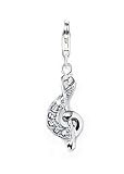 Charm "Notenschl&Atilde;&frac14;ssel" 3D mit 6 wei&Atilde;�e Zirkonia