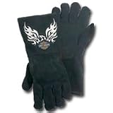 Uvex Harley Davidson Flaming Eagle Welders Glove - Large - UVXHDPFWLD-BK-L