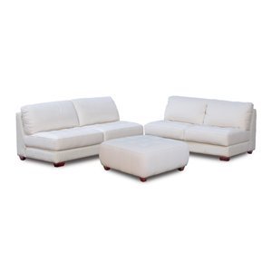 Diamond Sofa ZENSLOW Armless All Leather Tufted Seat Loveseat Diamond Sofa ZENSLOW Armless All Leather Tufted Seat Loveseat