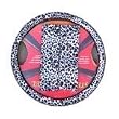 Animal Print Steering Wheel Cover and Shoulder Pad - Cheetah Black and White