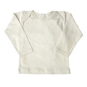 Under the Nile Organic Long Sleeve Lap Shoulder Tee, Natural, 6-9 Months