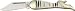 Cat Eye Small Leg Knife White Pearl Handles W/Cat's Eye Design