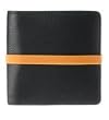 Marc By Marc Jacobs Pebble Leather Elastic Billfold Wallet Black Orange