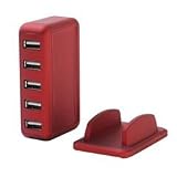 コンパクトサイズ TRUTH　7ポートUSB2.0ハブ 　電源アダプタ付属バス＆セルフパワー両対応 (レッド) truth