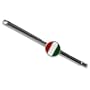 Forzieri Italian Flag Silver Plated Tie Clip