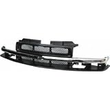 Chrome Argent Grille Grill 98-04 Chevy S10 S-10 Blazer Mesh 98 99 00 01 02 03 04 1998 1999 2000 2001 2002 2003 2004 Chromed Grill