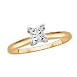 1/2 ct. Diamond Solitaire Engagement Ring in 14kt. Yellow Gold