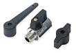 Industrial Grade 1PZB5 Mini Ball Valve Kit, 1/2 In NPT M x F